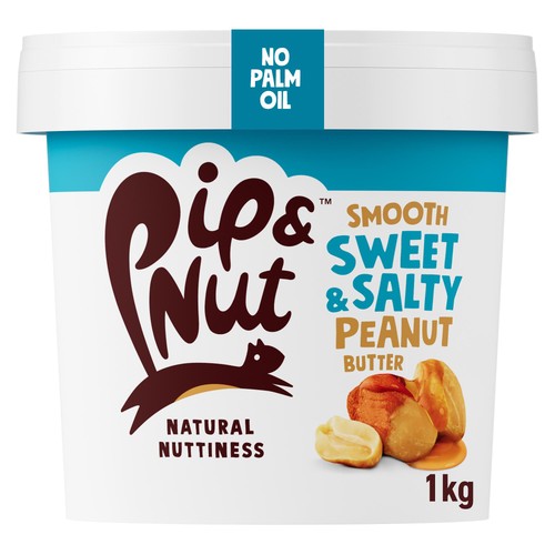 Pip & Nut Sweet & Salty Smooth Peanut Butter 1kg (Pack of 2)