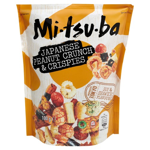 Mitsuba Japanese Peanut Crunch & Crispies 100g (Pack of 3)