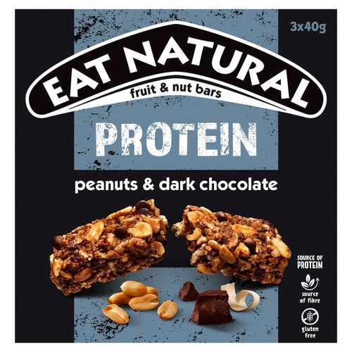 Eat Natural Protein Packed Peanuts & Chocolate Bars 3 x 40g (Pack of 3)