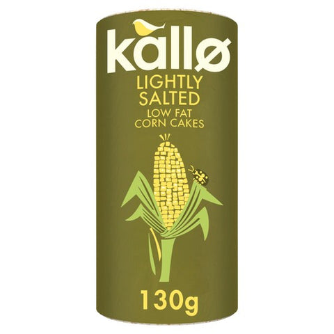 Kallo Lightly Salted Corn Cakes 130g (Pack of 3)