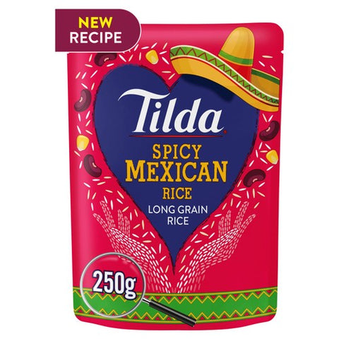 Tilda Microwave Spicy Mexican Long Grain Rice 250g (Pack of 2)