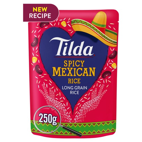 Tilda Microwave Spicy Mexican Long Grain Rice 250g (Pack of 2)