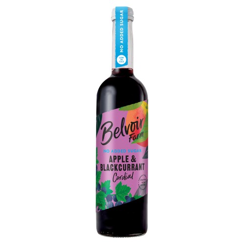 Belvoir Farm No added sugar apple and blackcurrant 500ml (Pack of 2)