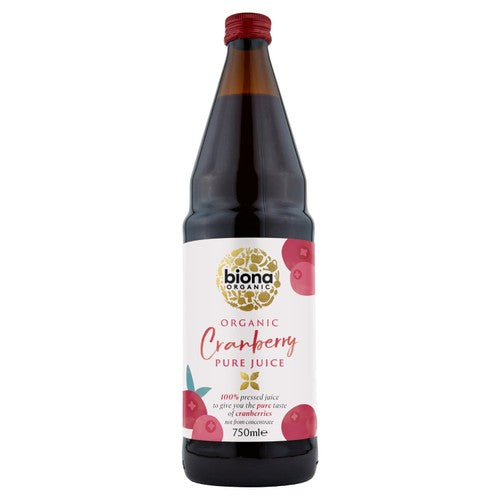 Biona Organic Pure 100% Cranberry Super Juice 750ml (Pack of 2)