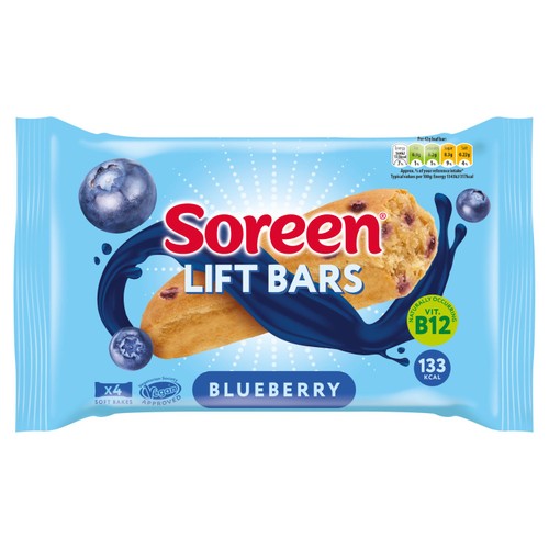 Soreen Lift Bars Blueberry 4 x 42g (Pack of 3)