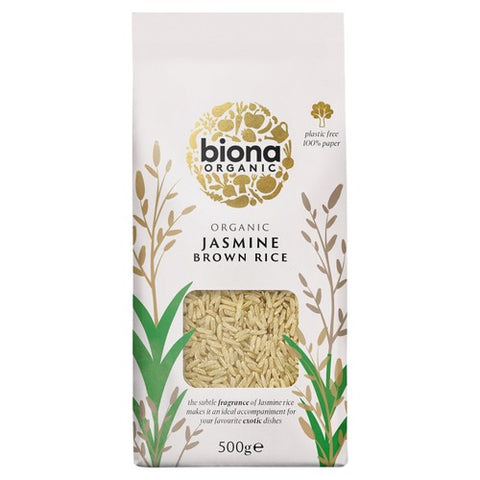 Biona Organic Jasmine Rice Brown 500g (Pack of 3)