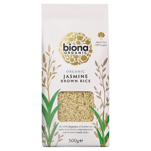 Biona Organic Jasmine Rice Brown 500g (Pack of 3)