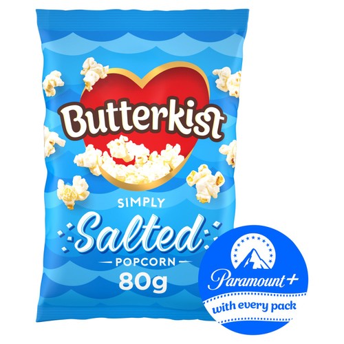 Butterkist Simply Salted Popcorn 80g (Pack of 6)