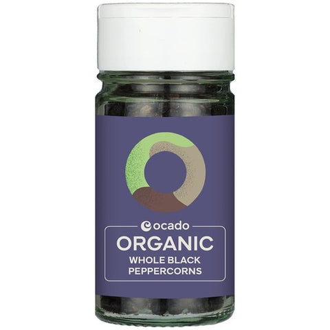 Ocado Organic Whole Black Pepper Corns 40g (Pack of 2)