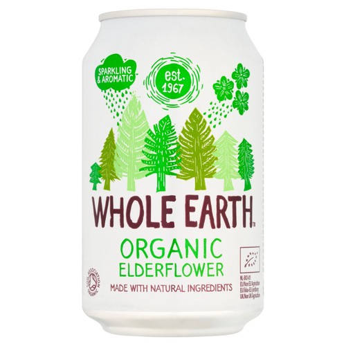 Whole Earth Organic Sparkling Elderflower 330ml (Pack of 6)