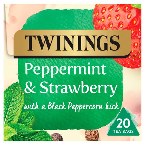 Twinings Peppermint & Strawberry Fruit Tea 20's (Pack of 3)
