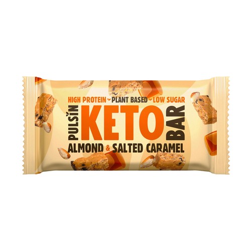 Pulsin Keto Bar Almond & Salted Caramel 50g (Pack of 3)