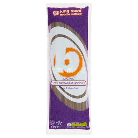 King Soba Organic 100% Buckwheat Noodles 250g (Pack of 3)