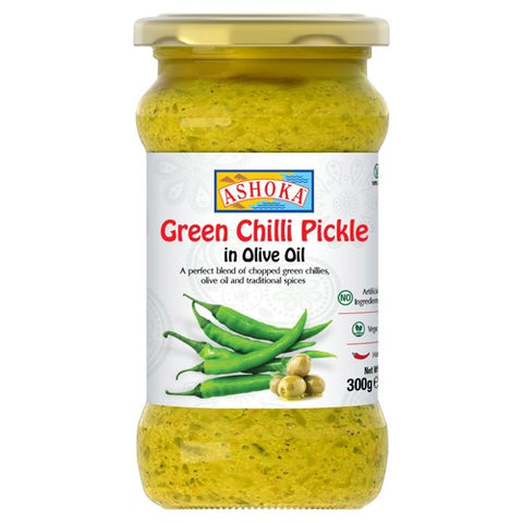 Ashoka Green Chilli Pickle 300g (Pack of 2)