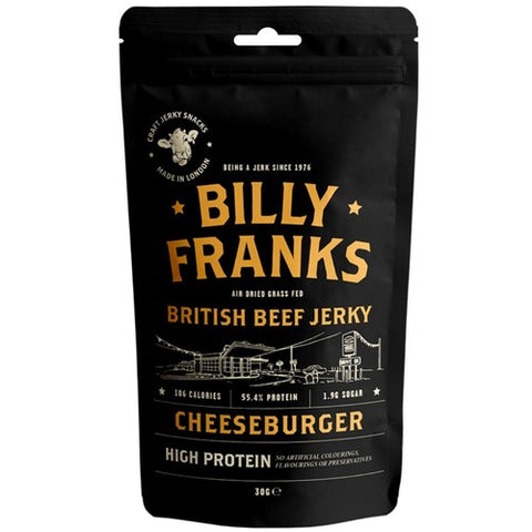 Billy Franks Cheeseburger Beef Jerky 30g (Pack of 3)