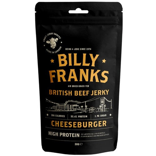 Billy Franks Cheeseburger Beef Jerky 30g (Pack of 3)