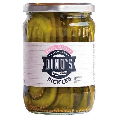 Dino's Famous Sweet Stacker Pickles 530g (Pack of 2)