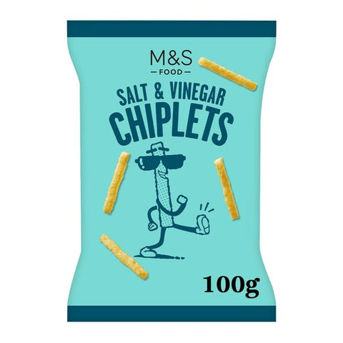 M&S Salt & Vinegar Chiplets 100g (Pack of 6)