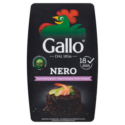 Riso Gallo Black Wholegrain Rustico 500g (Pack of 3)