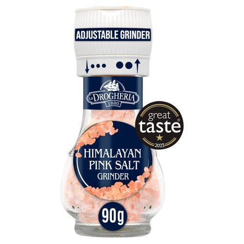 La Drogheria Pink Himalayan Salt Mill Adjustable Grinder 90g (Pack of 2)