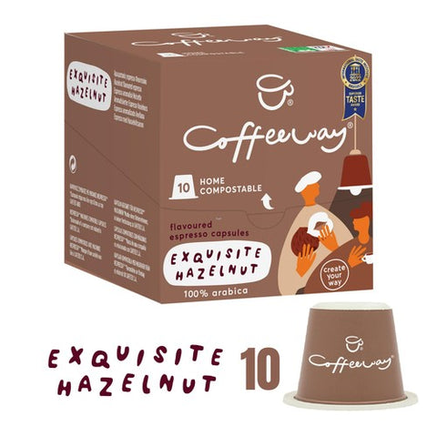 Coffeeway Hazelnut Flavoured Coffee Pods, 10 pods pack (Pack 3)
