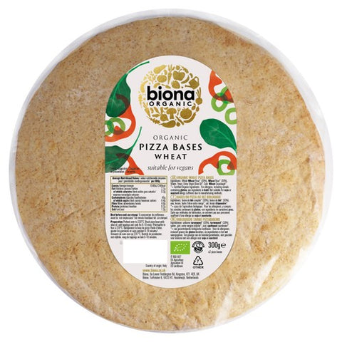 Biona Organic 2 Wholewheat Pizza Bases 300g (Pack of 2)