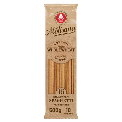 La Molisana Wholewheat Spaghetti Pasta No.15 500g (Pack of 3)
