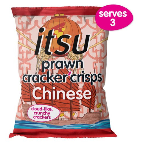 itsu Chinese Hoisin Prawn Cracker Crisps Sharing Bag 60g (Pack of 6)