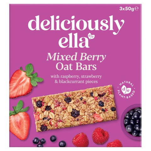 Deliciously Ella Mixed Berry Oat Bars 3 x 50g Multipack 3 x 50g (Pack of 3)