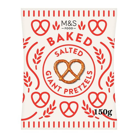 M&S Salted Giant Pretzels 150g (Pack of 3)