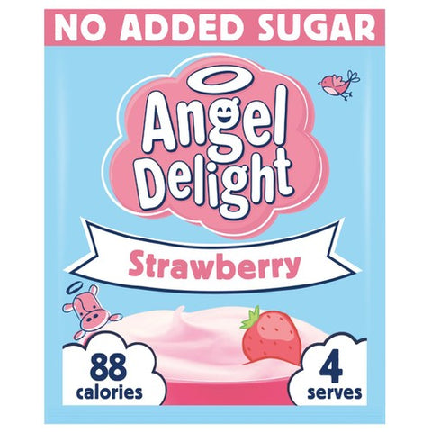 Angel Delight No Added Sugar Strawberry Instant Dessert Mix 47g (Pack of 3)