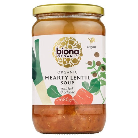 Biona Organic Hearty Lentil Soup 680g (Pack of 2)