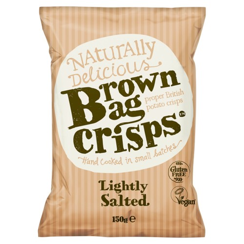 Brown Bag Lightly Salted potato crisps 150g (Pack of 3)