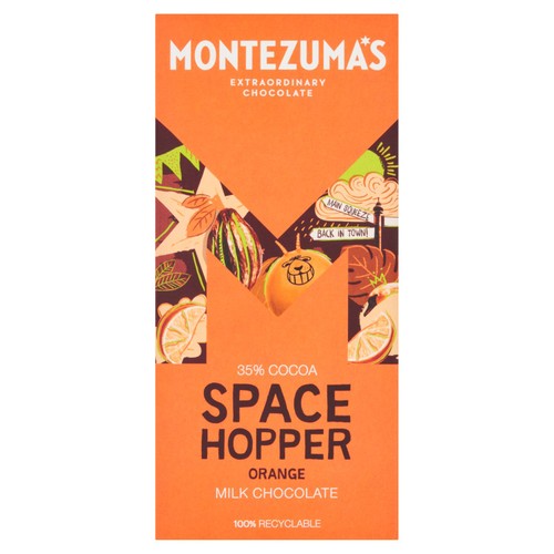 Montezuma's Milk Chocolate and Orange Bar 90g (Pack of 3)