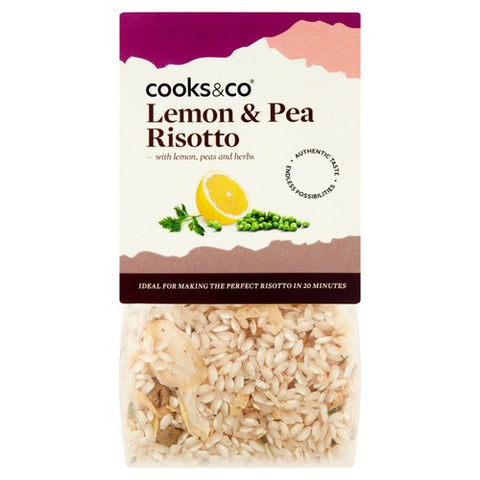 Cooks & Co Lemon & Pea Risotto 190g (Pack of 2)