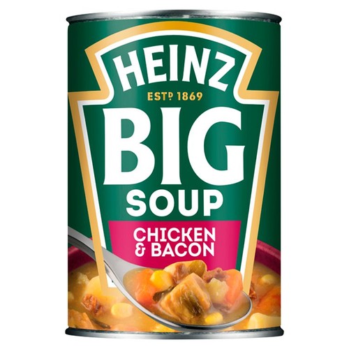 Heinz Chicken and Bacon Chunky Big Soup 400g (Pack of 2)