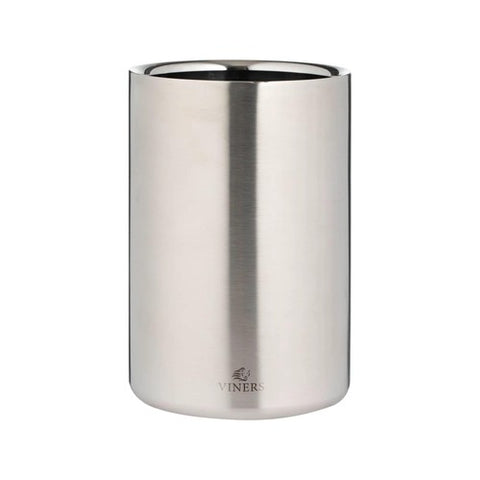 Viners Barware Silver Double Wall Wine Cooler, 1.3L 1.3L (Pack of 2)