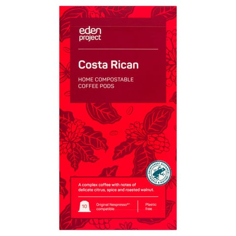 Eden Project Home compostable capsules - Costa Rica, 10 pods pack (Pack 3)