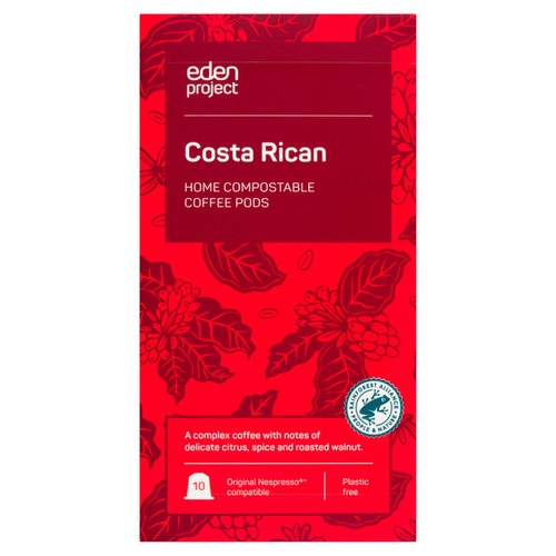 Eden Project Home compostable capsules - Costa Rica, 10 pods pack (Pack 3)