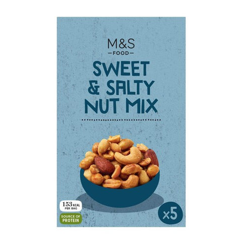 M&S Sweet & Salty Nut Mix 5 x 25g (Pack of 2)