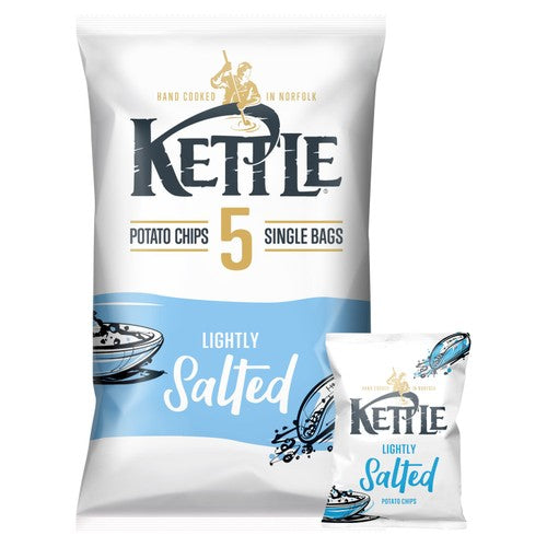 KETTLE Chips Lightly Salted Multipack 5 x 25g (Pack of 3)
