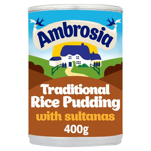 Ambrosia Traditional Rice Pudding Sultanas & Nutmeg 400g (Pack of 2)
