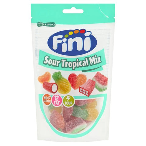 Fini Sour Tropical Mix Gummy Jellies Fruit Flavoured Candies 150g (Pack 6)