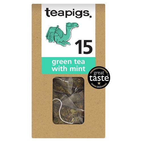 Teapigs Green Tea with Mint Tea Bags 15's (Pack of 3)