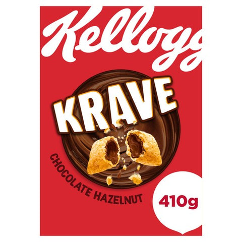 Kellogg's Krave Chocolate Hazelnut Breakfast Cereal 410g (Pack of 3)