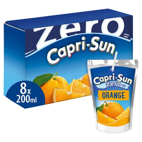 Capri Sun Orange Zero 8 x 200ml (Pack of 2)