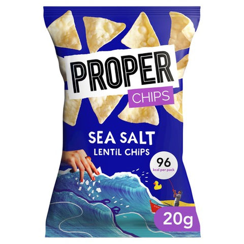 Properchips Sea Salt Lentil Chips 20g (Pack of 6)