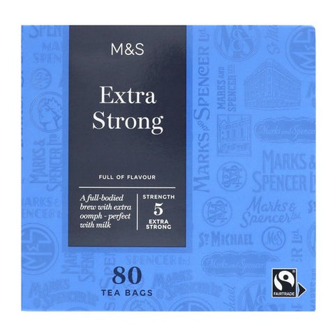M&S Fairtrade Extra Strong Tea Bags 80's (Pack of 2)