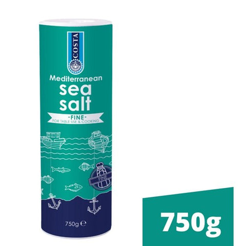 Costa Fine Sea Salt 750g (Pack of 2)