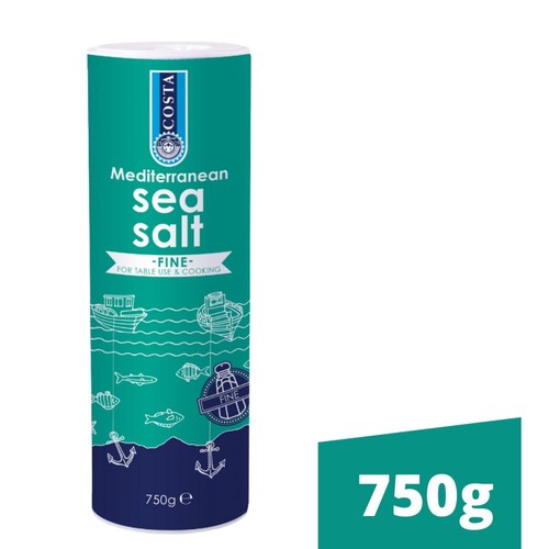 Costa Fine Sea Salt 750g (Pack of 2)